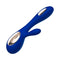 LELO SORAYA WAVE Rechargeable Rabbit Vibrator Midnight Blue with smooth silicone surface and dual stimulation design.
