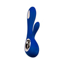 LELO SORAYA WAVE Rechargeable Rabbit Vibrator Midnight Blue side view showcasing its sleek design.