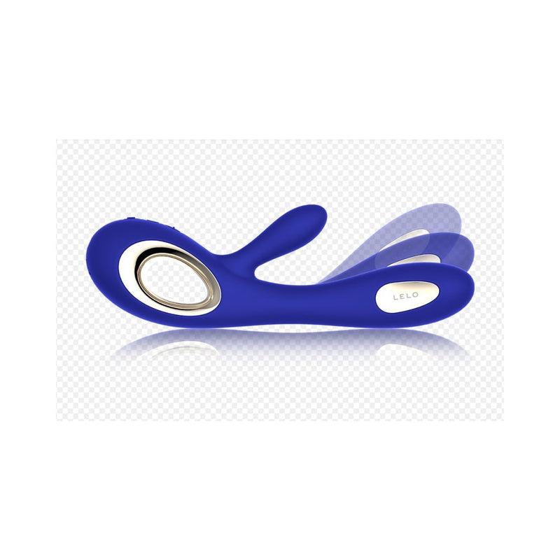 LELO SORAYA WAVE Rechargeable Rabbit Vibrator Midnight Blue features sleek design and dual stimulation.