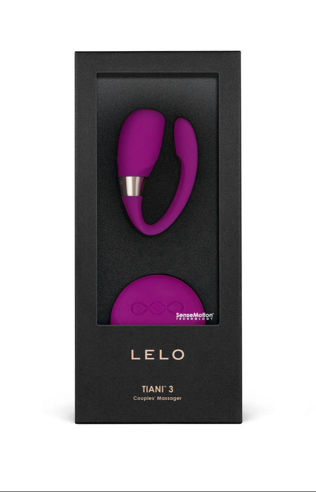 LELO TIANI 3 Dual Stimulation Couples Vibrator With Remote Deep Rose in elegant packaging.
