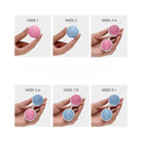 LELO BEADS Mini Kegel Balls Set Blue Pink shown with weekly usage guide for optimal pelvic floor exercises.