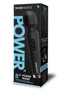 Bodywand Power Wand 8 Inch Silicone Wand Massager Black packaging showing powerful wand massager with intense vibrations.