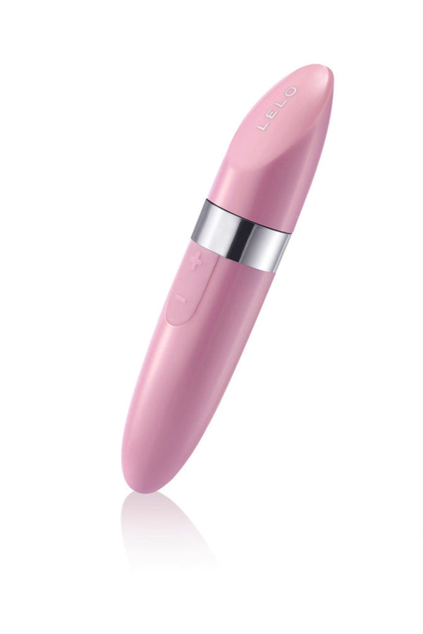 LELO MIA 2 Rechargeable Lipstick Vibrator Petal Pink in a glossy finish, perfect for discreet pleasure.