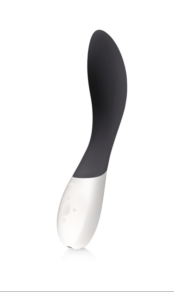 LELO MONA WAVE Rechargeable G Spot Vibrator Black side view showcasing the elegant design and intuitive controls.