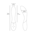LELO MONA WAVE Rechargeable G Spot Vibrator Black dimensions and features illustration