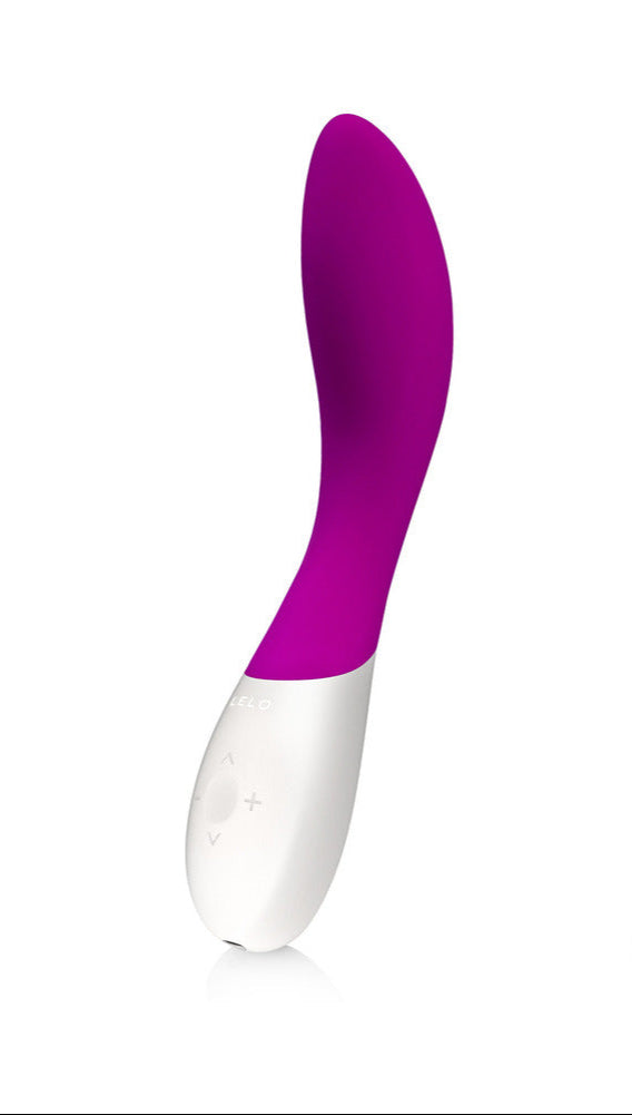 LELO MONA WAVE Rechargeable G Spot Vibrator Deep Rose in deep rose color with ergonomic design for G-spot stimulation.