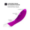 LELO MONA WAVE Rechargeable G Spot Vibrator Deep Rose features contoured design for targeted pleasure.