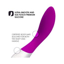 LELO MONA WAVE Rechargeable G Spot Vibrator Deep Rose detail showing ultra-smooth silicone surface.