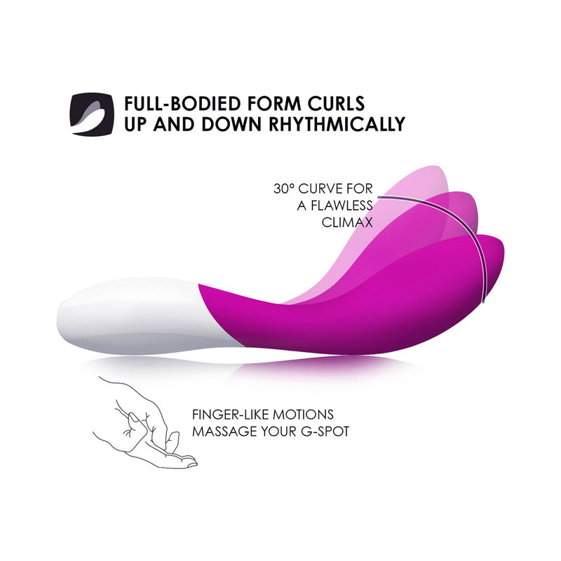 LELO MONA WAVE Rechargeable G Spot Vibrator Deep Rose with finger-like motions for G-spot massage.
