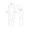 LELO MONA WAVE Rechargeable G Spot Vibrator Deep Rose dimensions and features illustration