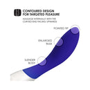 LELO MONA Wave Rechargeable G Spot Vibrator Midnight Blue contoured design highlights and features.