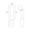 LELO MONA Wave Rechargeable G Spot Vibrator Midnight Blue dimensions illustration with measurements in inches and millimeters.