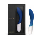 LELO MONA Wave Rechargeable G Spot Vibrator Midnight Blue displayed in its elegant packaging.