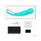 LELO SMART WAND 2 Large Rechargeable Wand Vibrator Aqua in a stylish packaging with accessories.