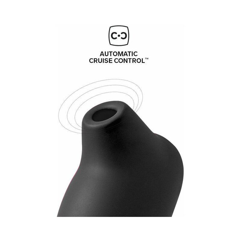 LELO SONA CRUISE Rechargeable Clitoral Stimulator Black showing Automatic Cruise Control feature.