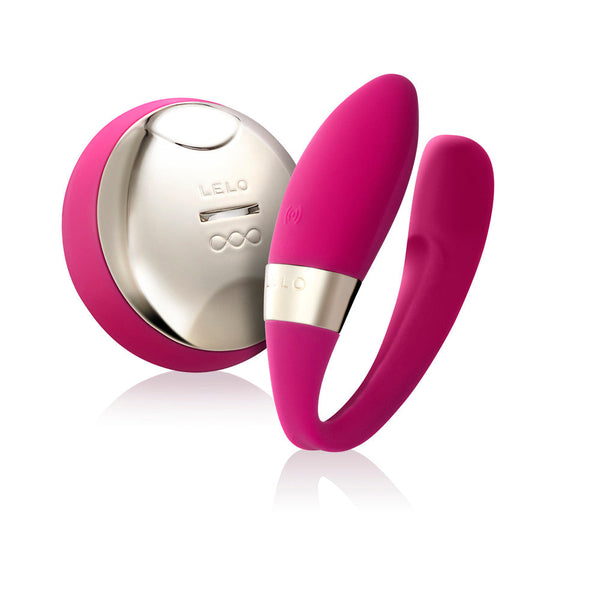 LELO TIANI 2 Dual Stimulation Couples Vibrator with Remote Cerise in a sleek design, vibrant pink color.