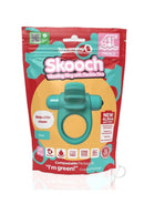 4T Skooch Vibrating Cock Ring with Clitoral Stimulator Kiwi colorful packaging with flexible fins.