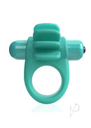 4T Skooch Vibrating Cock Ring with Clitoral Stimulator Kiwi in turquoise color, designed for shared pleasure.