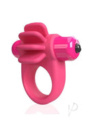 Screaming O 4T Skooch Vibrating Cock Ring Strawberry with flexible fins for intimate pleasure.