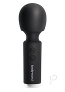 Bodywand Power Wand 4.5 Inch Silicone Wand Massager Black, compact design for targeted stimulation.