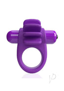4T Skooch Vibrating Cock Ring with Clitoral Stimulator Grape displayed in vibrant purple color.