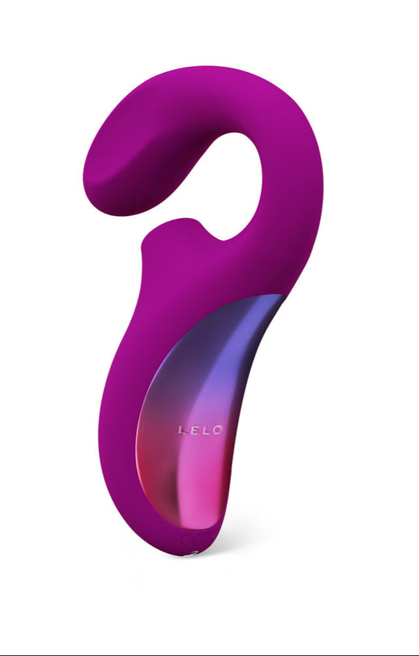 LELO ENIGMA Suction Dual Stimulator Deep Rose, a luxurious dual-action massager with sonic wave stimulation.