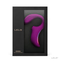 LELO ENIGMA Suction Dual Stimulator Deep Rose packaging featuring ergonomic design and luxurious look.