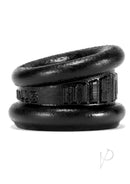 Oxballs Neo-Stretch Neo-Angle Silicone Ball Stretcher Black displayed against a white background.