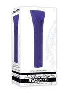 Evolved Full Coverage Rechargeable Silicone Bullet Purple in packaging, showcasing its innovative design and features.