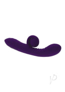 Playboy Curlicue Silicone Rabbit Vibrator Purple showcasing its unique curlicue design and vibrant purple color.