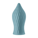 FemmeFunn Versa T Sleeve Tongue-Shaped Bullet Sheath Light Blue in soft silicone design.
