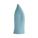 FemmeFunn Versa T Sleeve Tongue-Shaped Bullet Sheath Light Blue viewed from the side showcasing its unique design.