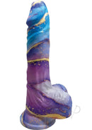 Rock Cocks Aphrodite Silicone Dildo 8 Inch Multicolor with a striking stone-textured finish.