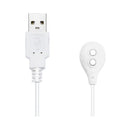 Lovense USB Magnetic Charging Cable White with USB connector and magnetic charging tip.