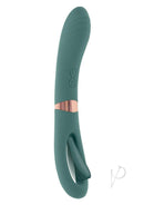 Chick Flick Rechargeable Silicone Dual Vibrator Green features a double-ended design for varied sensations.