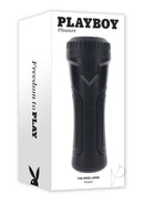 Playboy The Urge Stroker Large Black in canister-style packaging for enhanced pleasure.