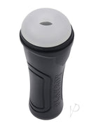 Playboy The Urge Stroker Large Black canister-style masturbator design with soft entry for immersive pleasure.