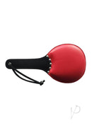Rouge Padded Leather Ping Pong Paddle Red Black with padded red side and black handle.