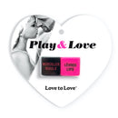Love To Love Play & Love Dice Couples Game featuring colorful dice and romantic couple image.