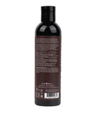 Earthly Body Edible Massage Oil 8 oz Pineapple bottle back view with ingredients and instructions.