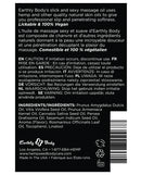 Earthly Body Edible Massage Oil 2 oz Banana product label showing ingredients and usage instructions.