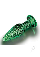 Whipsmart Glass Butt Plug with Flat Base 3.5 Inch Clear showing elegant design and crystal-clear glass craftsmanship.