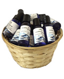 Earthly Body Waterslide Lubricant 1 Oz Bottles Basket of 30 with travel-friendly bottles of personal moisturizer.