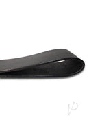 Prowler RED Leather and Wood Flapper Paddle showcasing elegant black leather finish for impact play.