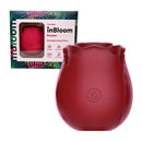 Inbloom Rosales Sucking Vibrator in a rose design, featuring rechargeable technology for clitoral pleasure.