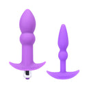 Tantus Perfect Plug Anal Plug Kit Lilac featuring a small and a vibrating plug made from ultra-premium silicone.