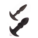 Tantus Perfect Plug Anal Plug Kit Onyx featuring two-piece anal plugs, designed for comfortable beginners' exploration.