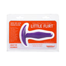 Tantus Little Flirt Anal Plug Lilac packaging showcasing the petite and beginner-friendly anal plug design.