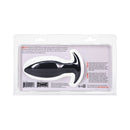 Tantus Neo Silicone Anal Plug Onyx packaging features a smooth, tapered design for beginner-friendly anal play.