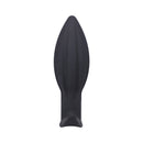 Tantus Juice 4 Inch Silicone Anal Plug Onyx featuring textured grooves for enhanced sensation